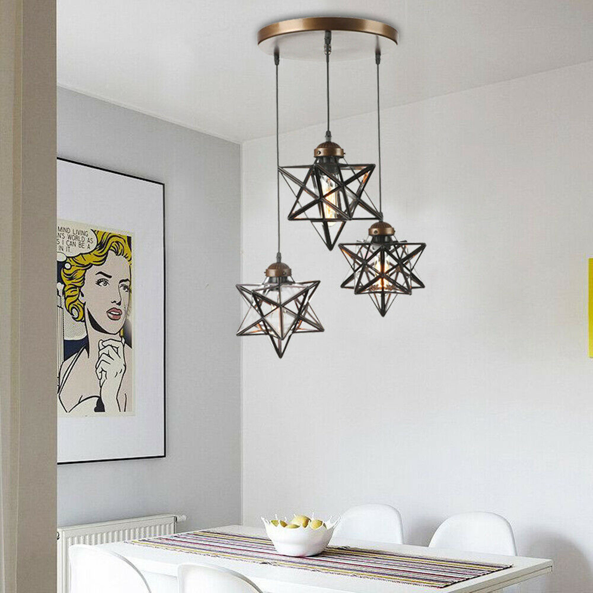 Hanging star pendant light sales
